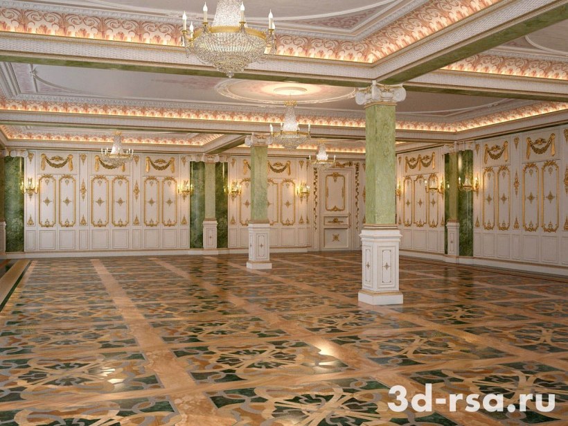 Банкетный зал в стиле сталинского ампира