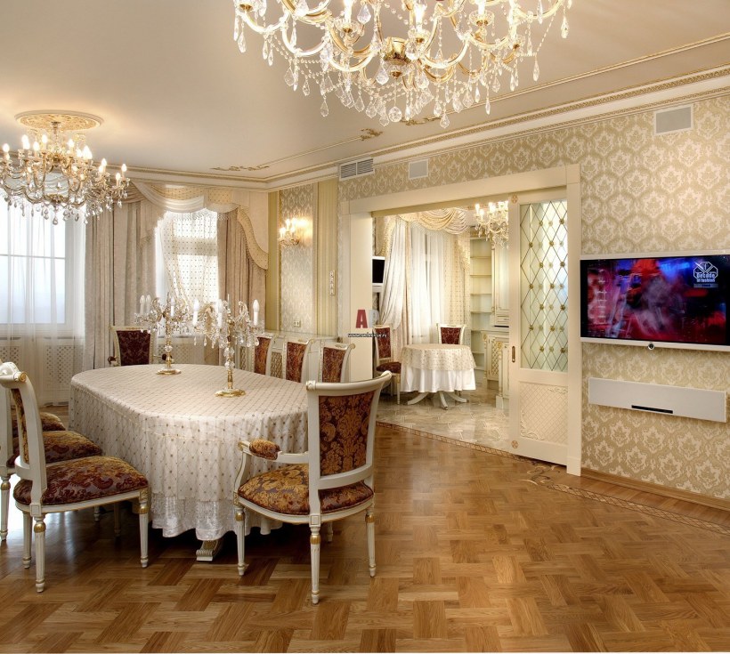 Спальня в золотом стиле