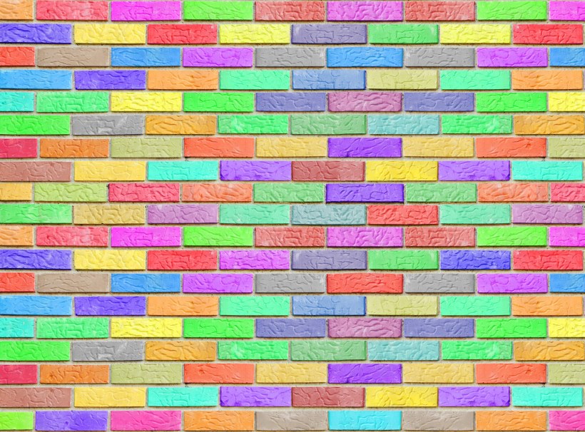 Разноцветные кирпичики