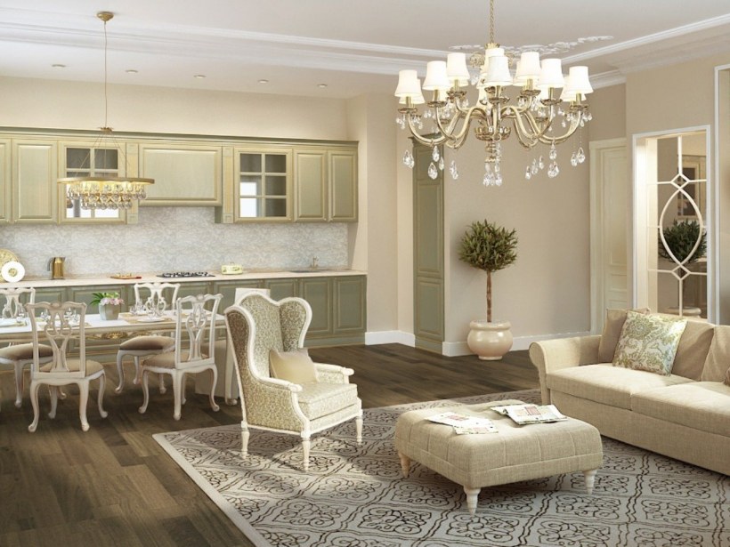 Кухня 25кв м классика современная