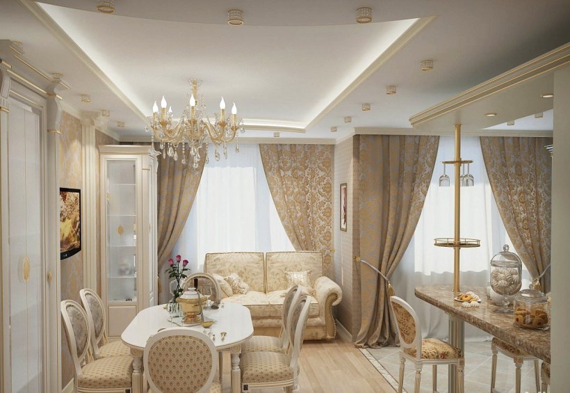 Кухня столовая в классическом стиле