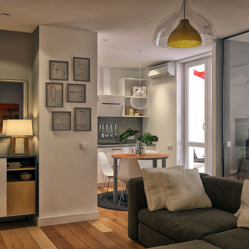 Маленькая кухня-гостиная