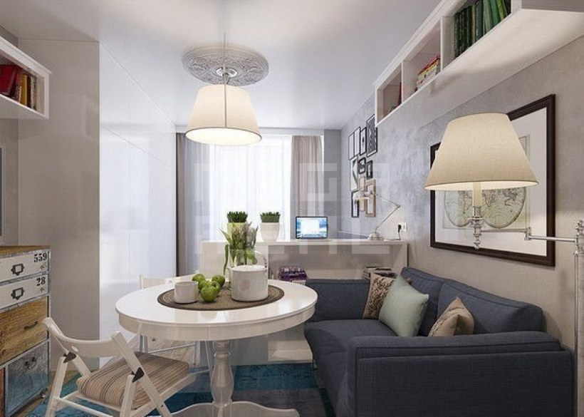 Гостиная Скандинавский стиль малогабаритка