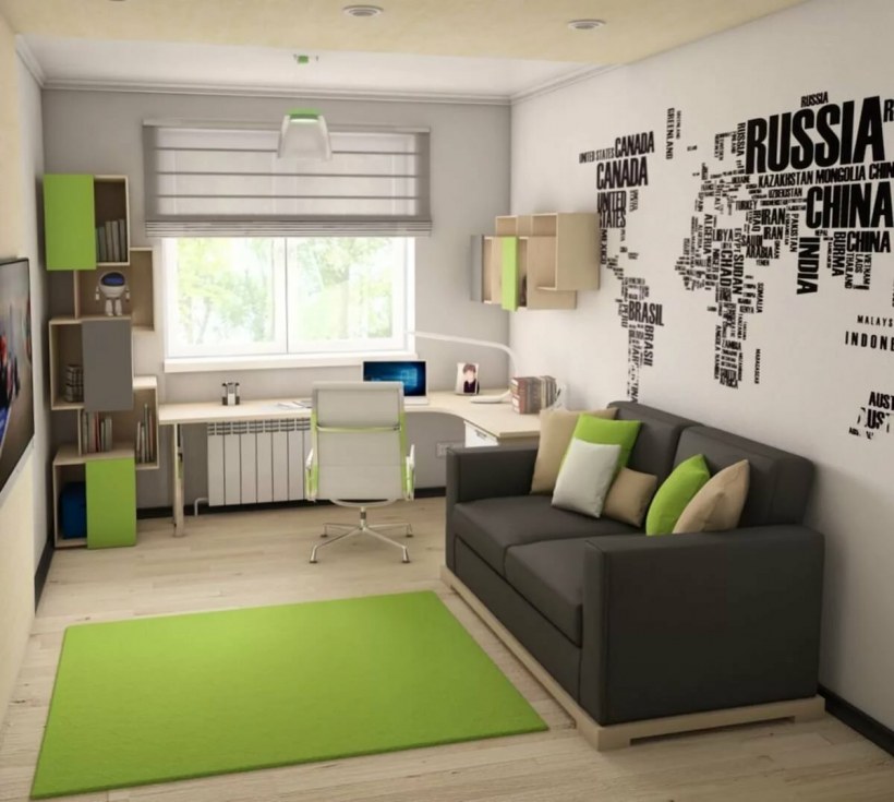 Дизайнерская комната для подростка