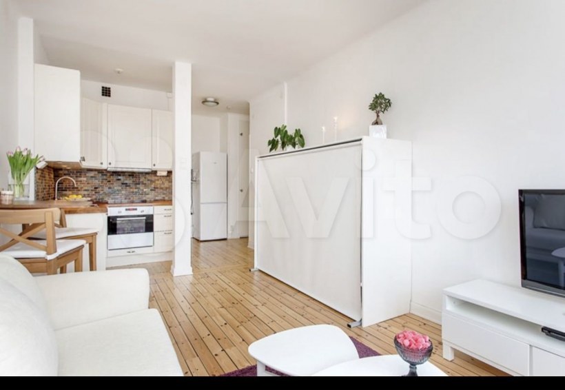 Интерьер квартиры студии 28 кв