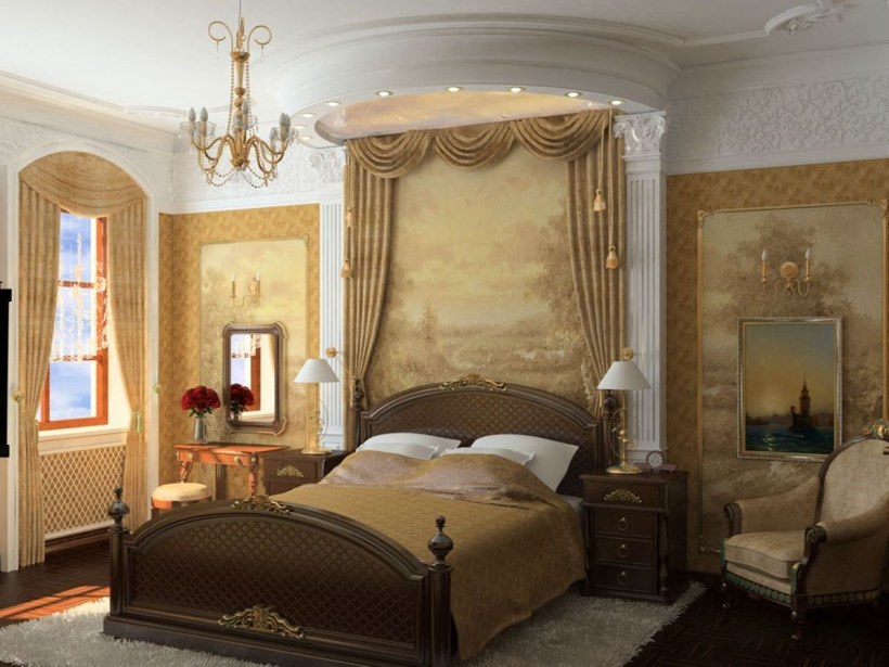 Интерьер спальни в стиле Ампир