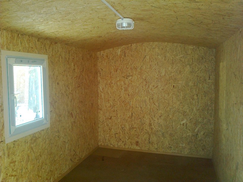 Отделка ОСБ внутри