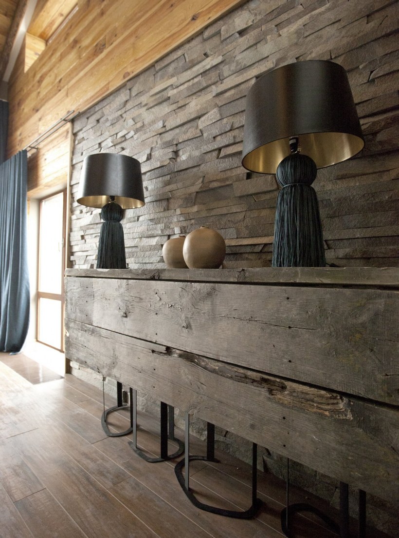 Дерево в интерьере лофт