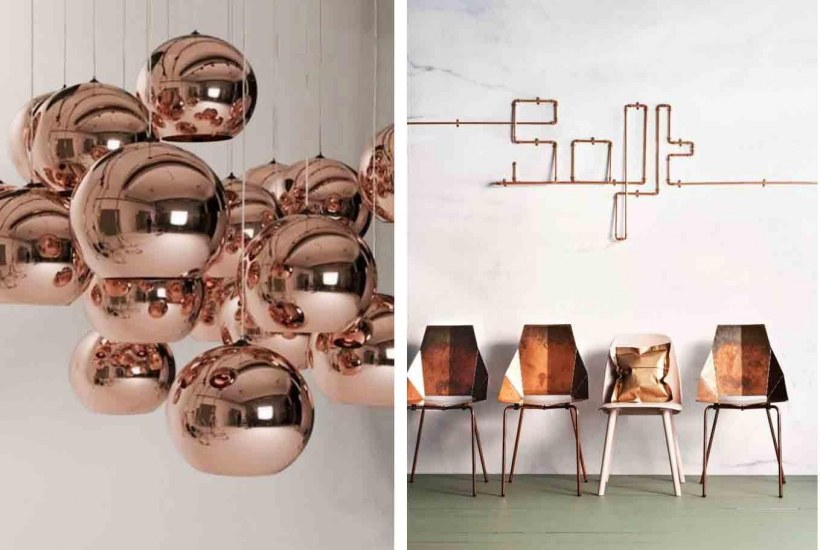 Декор на стену медь