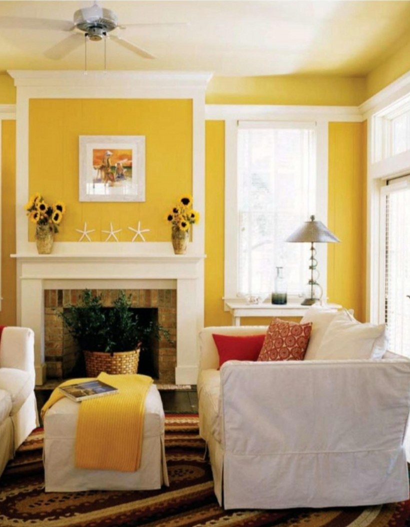 Желтый цвет в интерьере