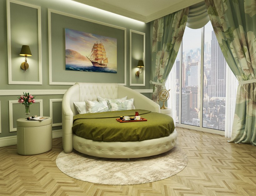 Кровать круглая для спальни