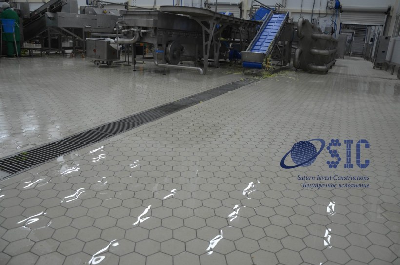 Плитка ПВХ для пола для производственных помещений