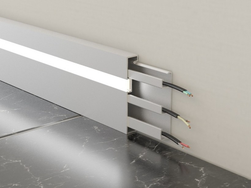 Алюминиевый плинтус Fezard Alp-g80