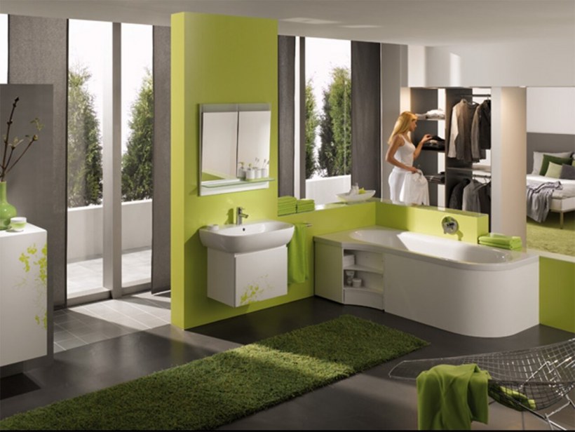 Красивая ванная комната сантехника и мебель