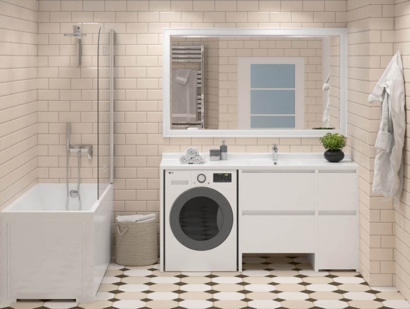 Коллаж интерьера санузла