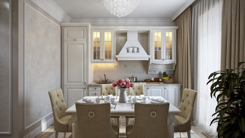 Кухня 12 кв метров Неоклассика