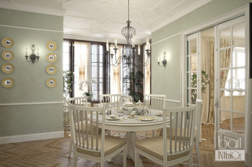 Интерьер столовой в стиле Прованс