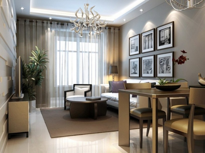 Гостиная с обеденной зоной