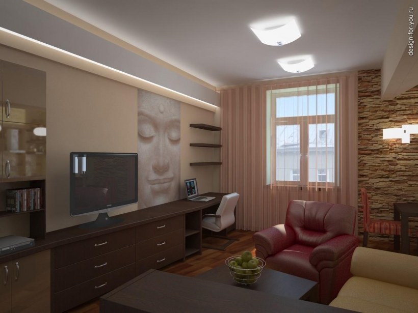 Интерьер гостиной в хрущевке