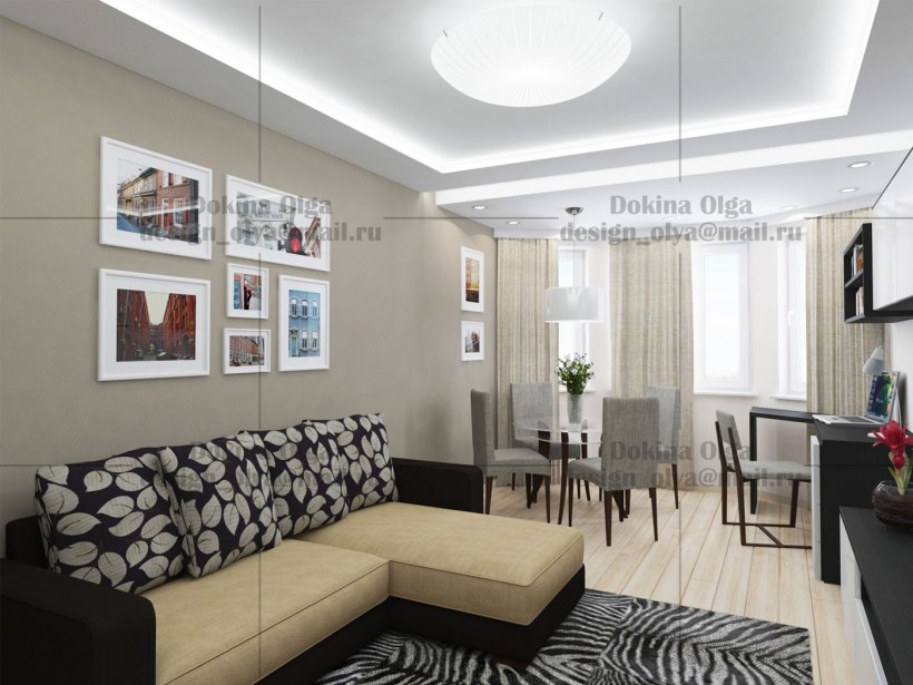 Интерьер хрущевки гостиная