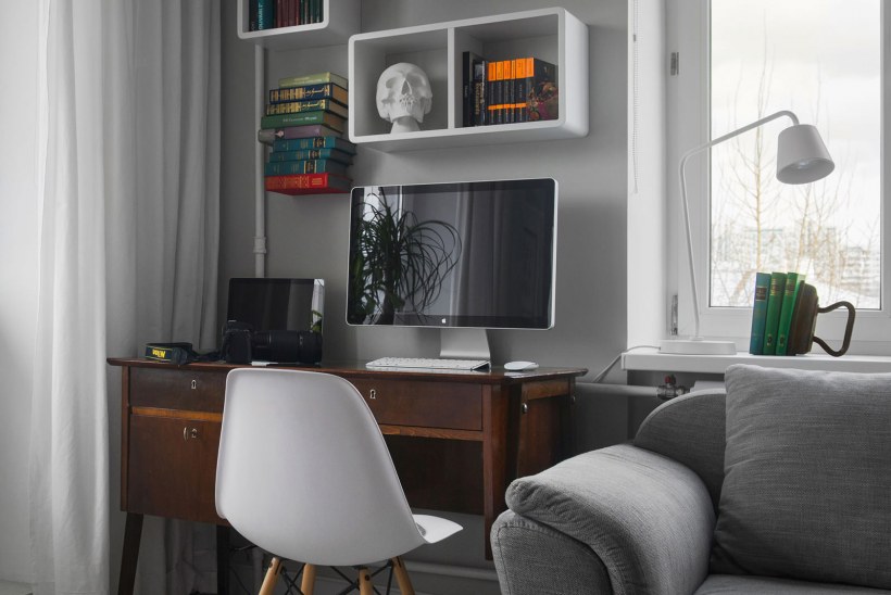 Маленькая гостиная с рабочим местом