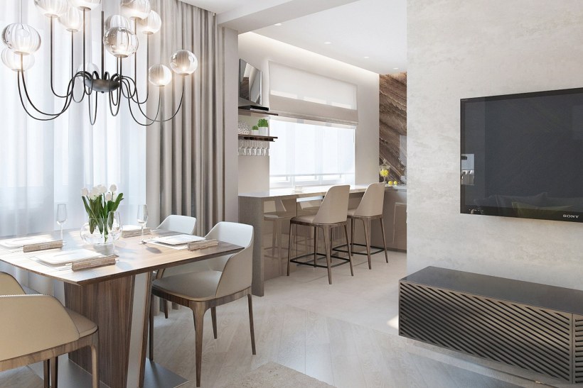 Гостиная столовая в хрущевке