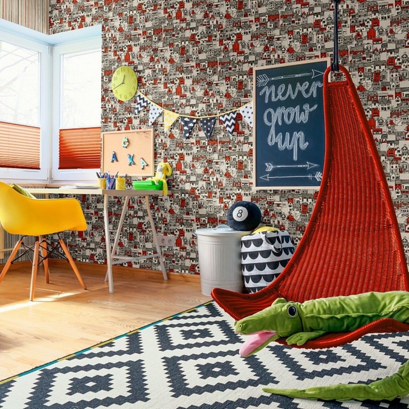 Обои палитра в интерьере детская