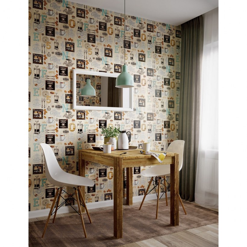 Кухонные обои для стен