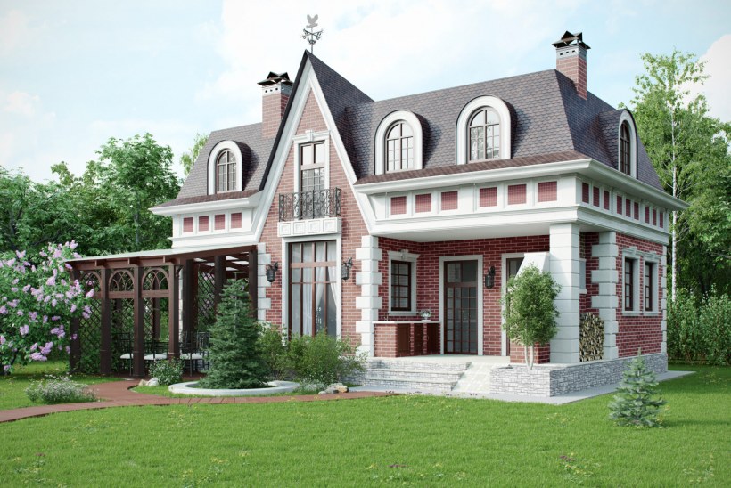 Коттедж в стиле Эклектика