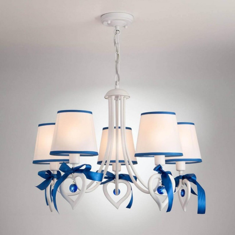 Подвесная люстра Eurosvet Terry 60066/5 белый/синий