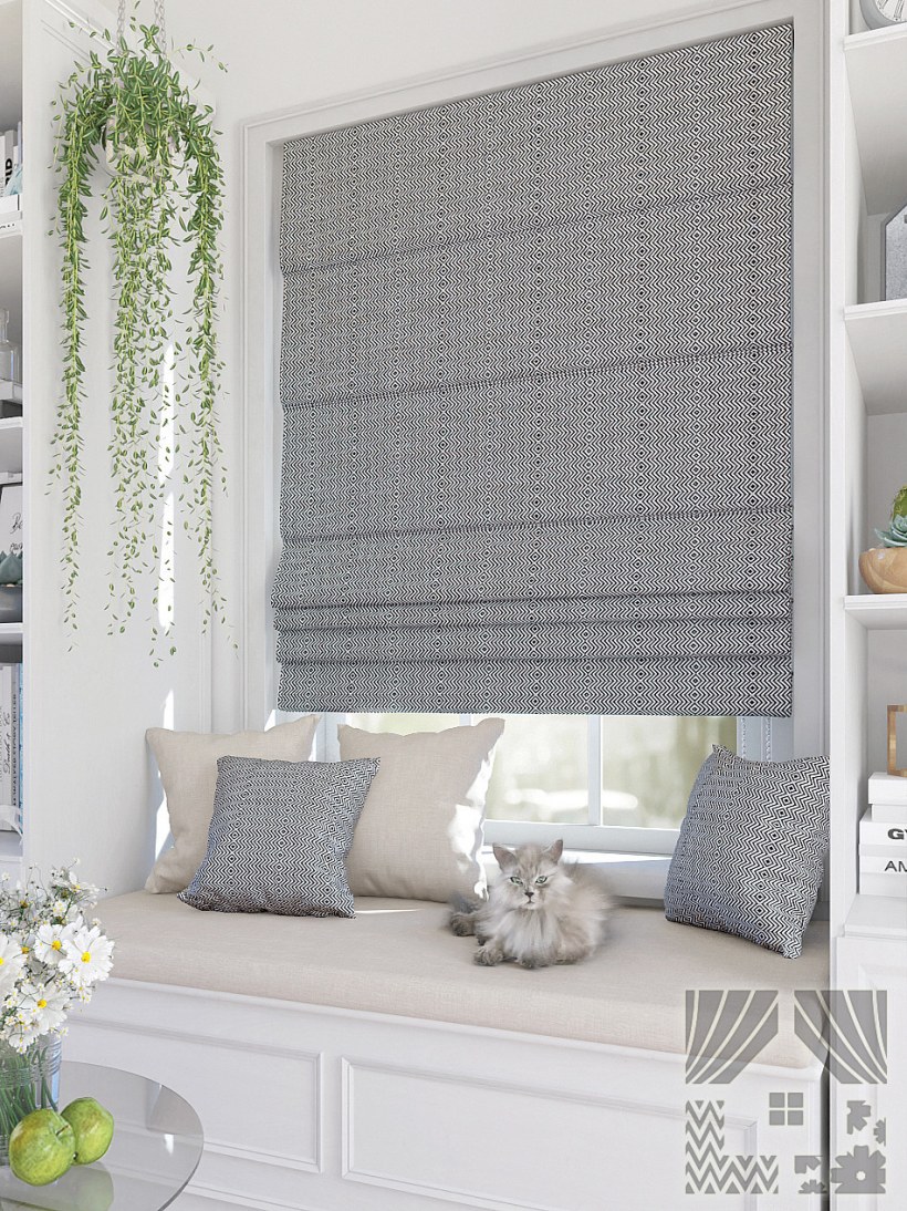 Римская штора в полоску