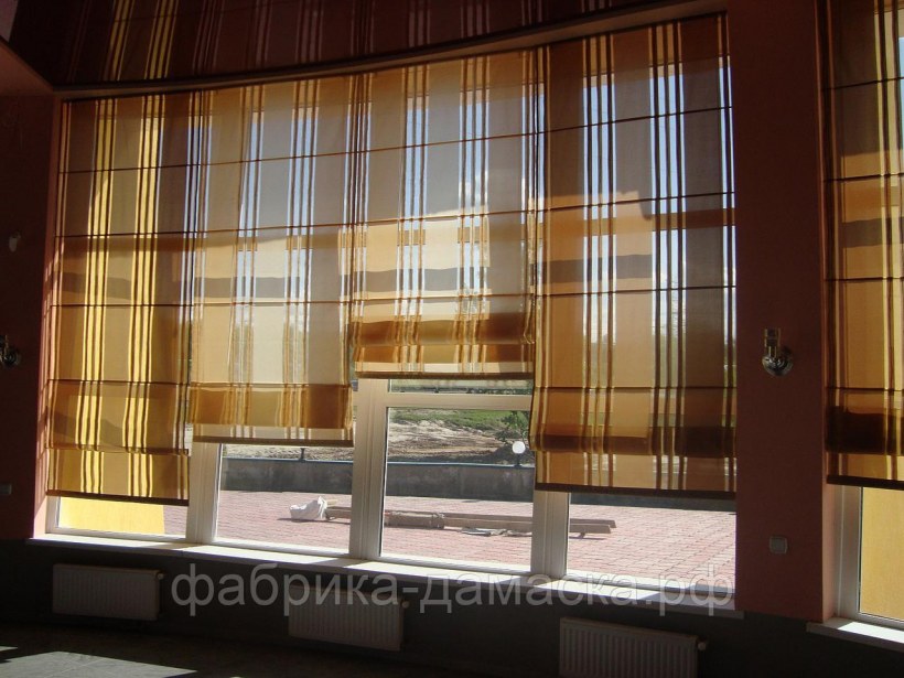 Льняная Римская штора