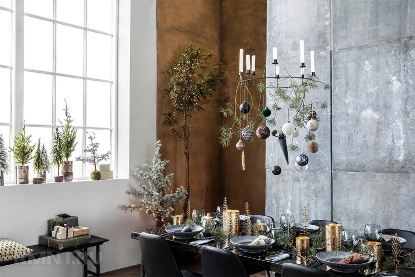 Украшение помещения в новогоднем стиле