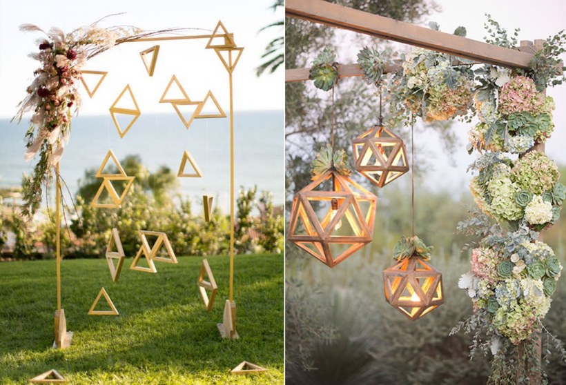 Свадьба в стиле геометрия