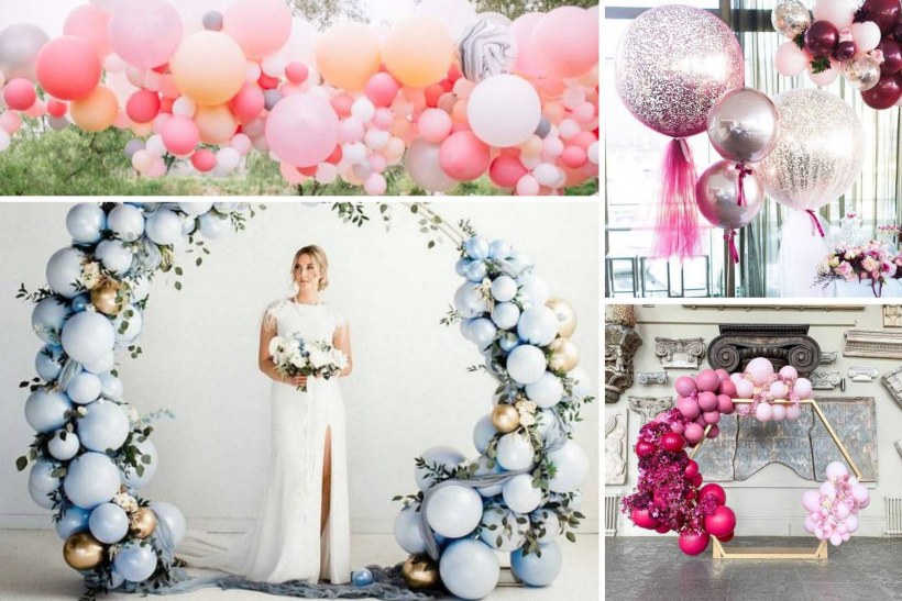 Фотозона с шарами на свадьбу 2020 тренды