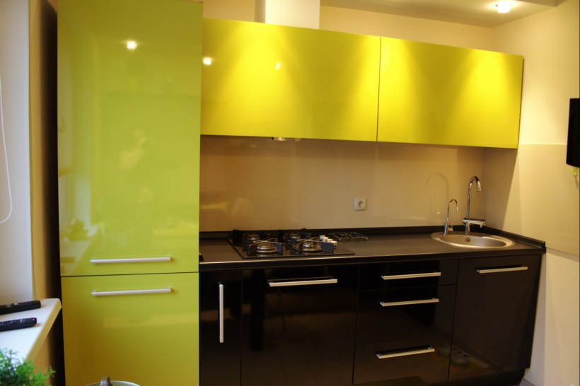 Кухни лимонного цвета глянец