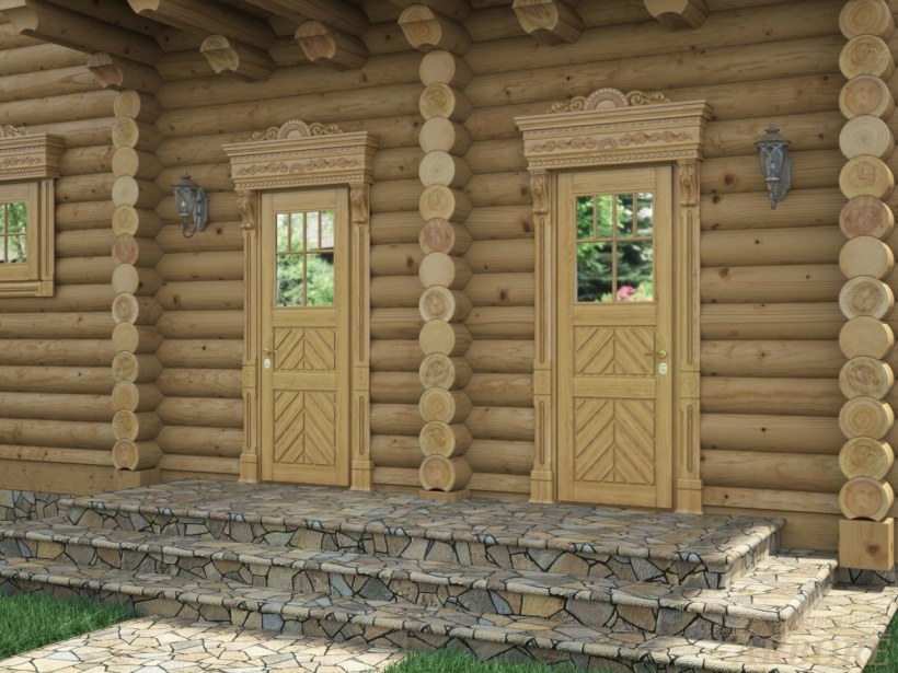 Входная группа из сосны