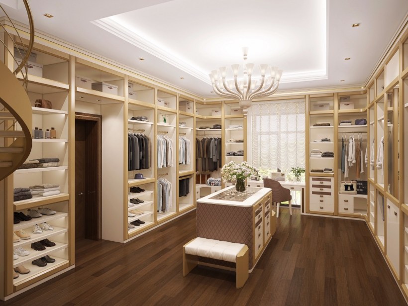 Большие гардеробные комнаты