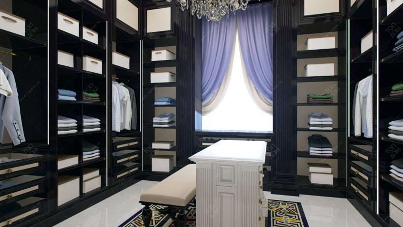 Гардеробные с окном