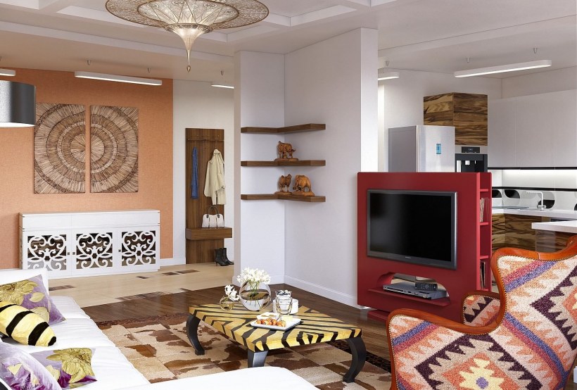 Зал в этническом стиле