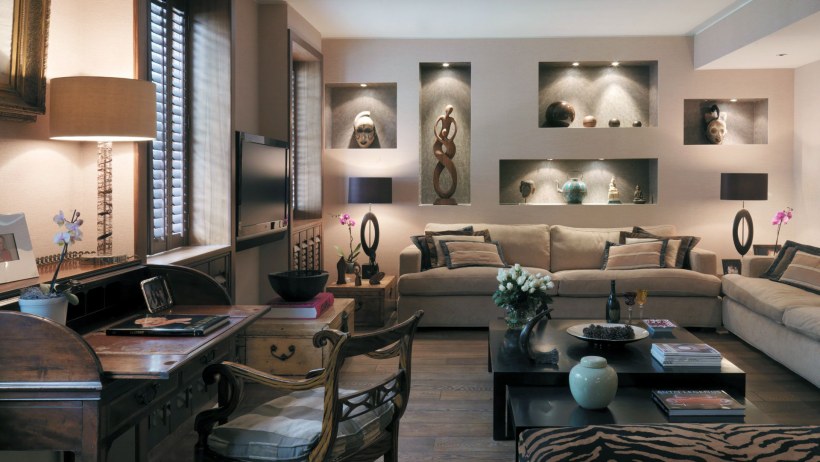 Гостиная в стиле сафари