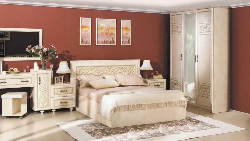 Спальня Александрия кожа Ленто