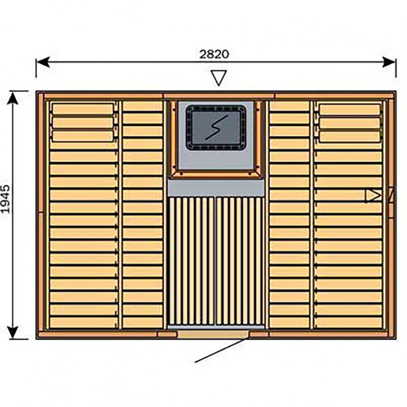 Парная на 3 человека размер