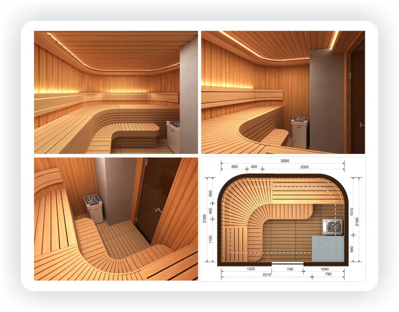 Парилка 2.5 на 2.5 схема