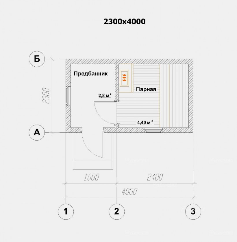 Баня 4х2.5 планировка чертежи