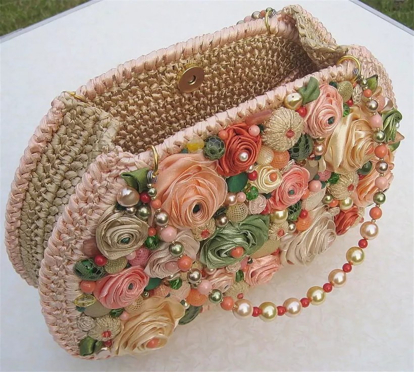 Сумки из атласных лент