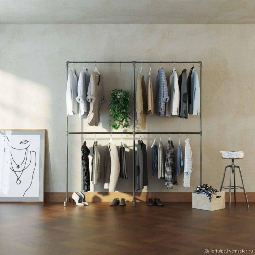 Открытый гардероб лофт