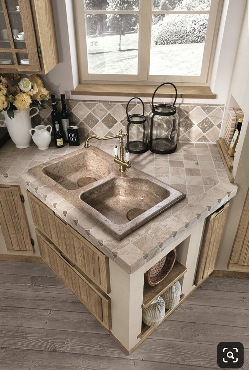 Столешница из плитки на кухню