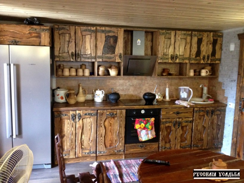 Мебель из брашированного дерева кухня