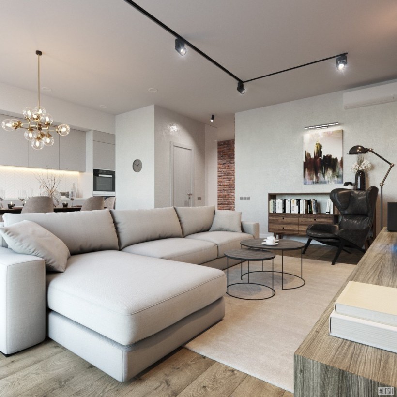 Современный светлый интерьер